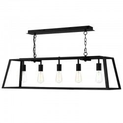 Academy - Matt Black 5 Light over Island Fitting Academy - Matt Black 5 Light over Island Fitting