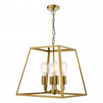 Academy - Natural Brass 4 Light Lantern Pendant Academy - Natural Brass 4 Light Lantern Pendant