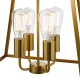 Dar-ACA8635 - Academy - Natural Gold 4 Light Lantern Pendant