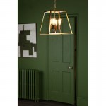Academy - Natural Brass 4 Light Lantern Pendant Academy - Natural Brass 4 Light Lantern Pendant