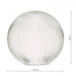Accessory - Shade Only - Ribbed Clear Glass Accessory - Shade Only - Ribbed Clear Glass