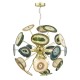 Dar-ACH1355 - Achates - Gold with Pieces of Agate 9 Light Hanging Pendant