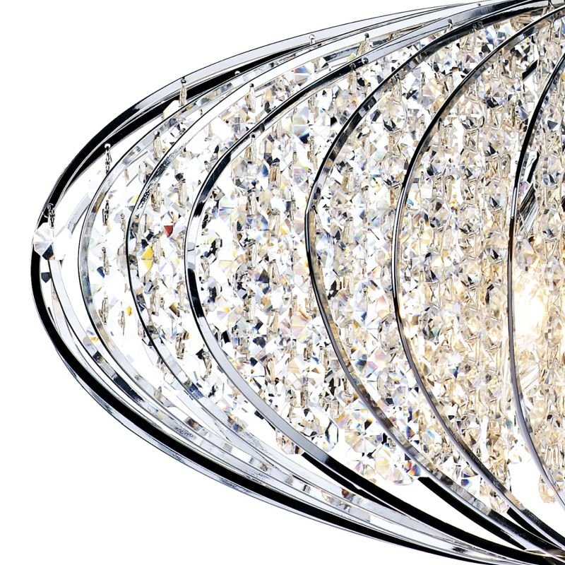 Crystal & Acrylic - Adriatic - Crystal Glass Beads with Chrome 5 Light Pendant Dar-ADR0550 - Adriatic - Crystal Glass Beads with Chrome 5 Light Pendant