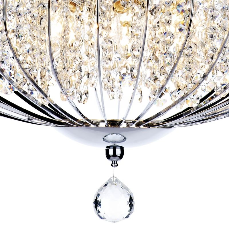 Crystal & Acrylic - Adriatic - Crystal Glass Beads with Chrome 5 Light Pendant Dar-ADR0550 - Adriatic - Crystal Glass Beads with Chrome 5 Light Pendant