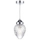 Ceiling Lights - Agatha - Decorative Glass with Polish Chrome Hanging Pendant Dar-AGA0150 - Agatha - Decorative Glass with Polish Chrome Hanging Pendant