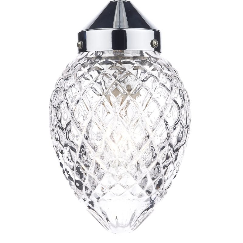 Ceiling Lights - Agatha - Decorative Glass with Polish Chrome Hanging Pendant Dar-AGA0150 - Agatha - Decorative Glass with Polish Chrome Hanging Pendant