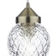 Dar-AGA0175 - Agatha - Decorative Glass with Antique Brass Hanging Pendant