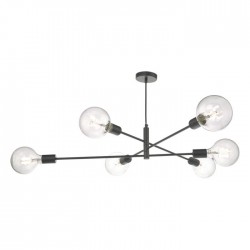Alana - Adjustable Black Metal 6 Light Centre Fitting Alana - Adjustable Black Metal 6 Light Centre Fitting