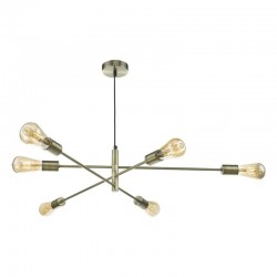 Alana - Adjustable Antique Brass 6 Light Centre Fitting Alana - Adjustable Antique Brass 6 Light Centre Fitting