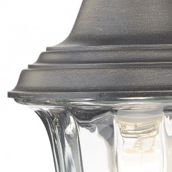 Aldgate - Black & Gold Wall Lamp with Ribbed Glass