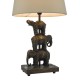 Dar-ALI4222 - Alina - Taupe Shade & Antique Bronze Elephant Table Lamp