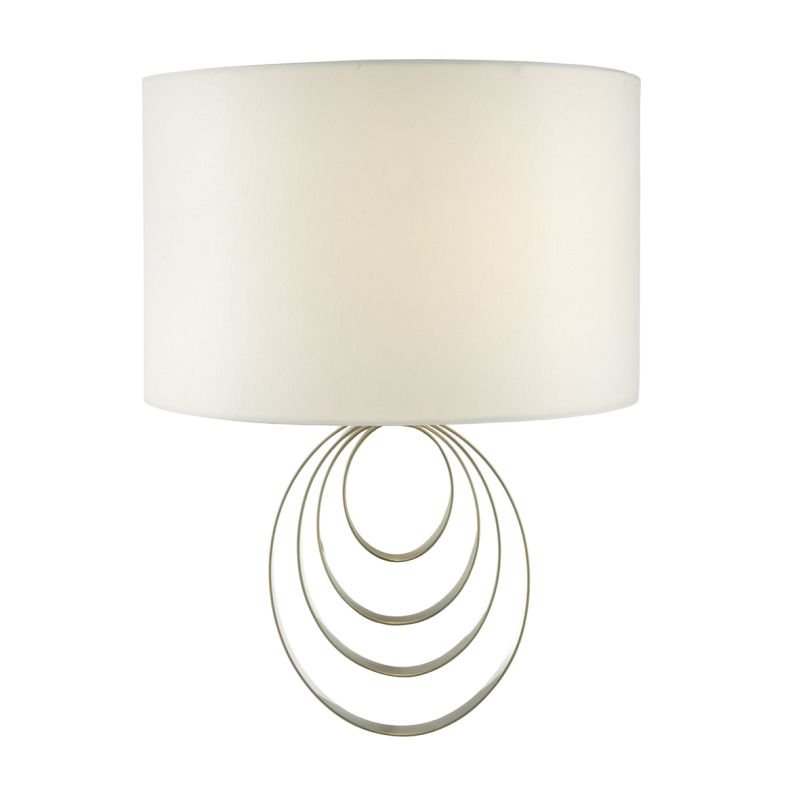 Wall Lights - Alsie - Ivory Silk Shade with Antique Brass Wall Lamp Dar-ALS0775 - Alsie - Ivory Silk Shade with Antique Brass Wall Lamp