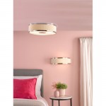Alvaro - Polished Chrome Wall Lamp with Ivory Shade & Diffuser Alvaro - Polished Chrome Wall Lamp with Ivory Shade & Diffuser