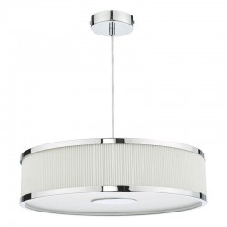 Alvaro - Polished Chrome 3 Light Pendant with Ivory Shade & Diffuser Alvaro - Polished Chrome 3 Light Pendant with Ivory Shade & Diffuser