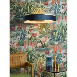 Alvaro - Brushed Brass 6 Light Pendant with Navy Shade & Diffuser Alvaro - Brushed Brass 6 Light Pendant with Navy Shade & Diffuser