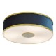 Dar-ALV5223 - Alvaro - Brushed Brass 3 Light Flush with Navy Shade & Diffuser