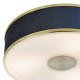 Dar-ALV5223 - Alvaro - Brushed Brass 3 Light Flush with Navy Shade & Diffuser