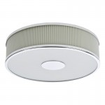 Alvaro - Polished Chrome 3 Light Flush with Ivory Shade & Diffuser Alvaro - Polished Chrome 3 Light Flush with Ivory Shade & Diffuser