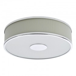 Alvaro - Polished Chrome 3 Light Flush with Ivory Shade & Diffuser Alvaro - Polished Chrome 3 Light Flush with Ivory Shade & Diffuser