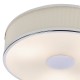 Dar-ALV5233 - Alvaro - Polished Chrome 3 Light Flush with Ivory Shade & Diffuser