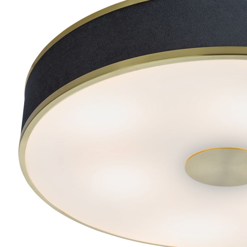 Dar-ALV6423 - Alvaro - Brushed Brass 6 Light Flush with Navy Shade & Diffuser