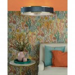 Alvaro - Brushed Brass 6 Light Flush with Navy Shade & Diffuser Alvaro - Brushed Brass 6 Light Flush with Navy Shade & Diffuser