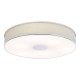 Dar-ALV6433 - Alvaro - Polished Chrome 6 Light Flush with Ivory Shade & Diffuser