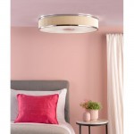 Alvaro - Polished Chrome 6 Light Flush with Ivory Shade & Diffuser Alvaro - Polished Chrome 6 Light Flush with Ivory Shade & Diffuser