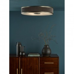 Alvaro - Antique Brass 6 Light Flush with Bronze Mushroom Shade & Diffuser