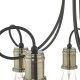 Dar-ALZ5475 - Alzbet - Antique Brass & Black 5 Light Centre Fitting