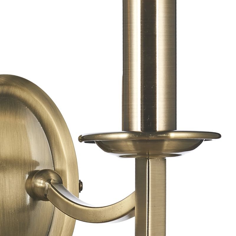 Dar-AMB0975 - Ambassador - Antique Brass Twin Wall Lamp