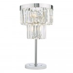 Angel - Polished Chrome 4 Light Table Lamp with Crystal