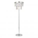 Angel - Polished Chrome 6 Light Floor Lamp with Crystal