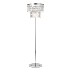 Angel - Polished Chrome 6 Light Floor Lamp with Crystal