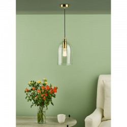 Archie - Satin Bronze Pendant with Clear Glass Archie - Satin Bronze Pendant with Clear Glass