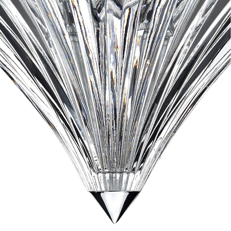 Dar-ARD5350 - Ardeche - Clear Fluted Glass with Polished Chrome Ceiling Lamp