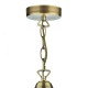 Dar-ARD866 - Ardeche - Amber Fluted Glass with Antique Brass Big Pendant