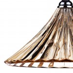 Ardeche - Antique Brass Pendant with Amber Fluted Glass Ardeche - Antique Brass Pendant with Amber Fluted Glass