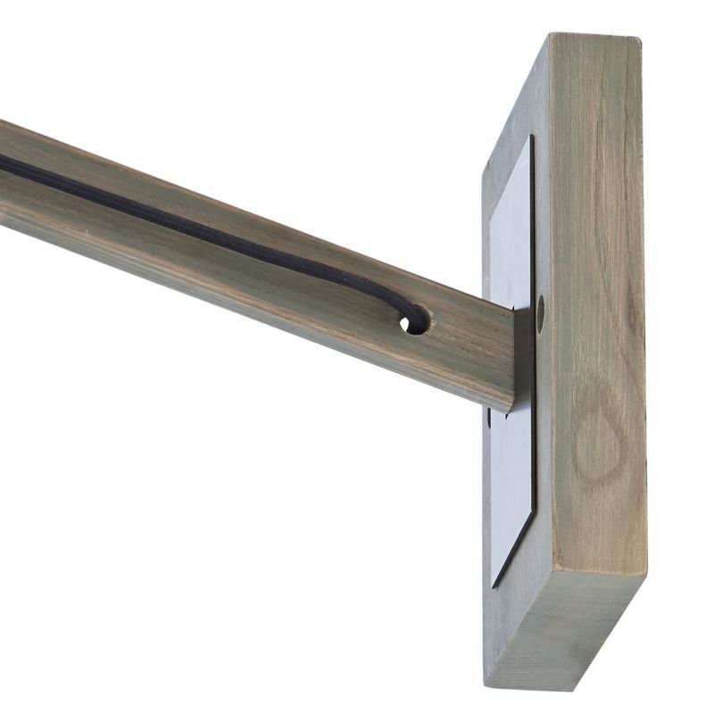 Wall Lights - Arken - Grey Metal with Wood Wall Lamp Dar-ARK0748 - Arken - Grey Metal with Wood Wall Lamp