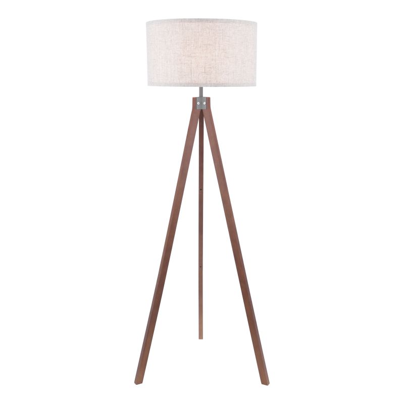 Dar_Vol3-ARM4947 - Armitage - Wooden Tripod Floor Lamp with Linen Shade