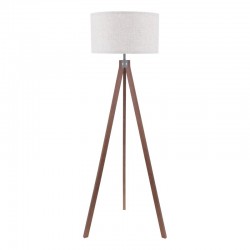 Armitage - Wooden Tripod Floor Lamp with Linen Shade Armitage - Wooden Tripod Floor Lamp with Linen Shade