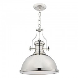 Arona - Polished Chrome Pendant with Glass Diffuser Arona - Polished Chrome Pendant with Glass Diffuser