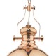 Ceiling Lights - Arona - Polished Copper with Glass Diffuser Single Pendant Dar-ARO0164 - Arona - Polished Copper with Glass Diffuser Single Pendant