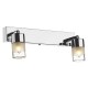 Bathroom Lights - Artemis - Bathroom Clear and Frosted Glass Double Spotlights Dar-ART7750 - Artemis - Bathroom Clear and Frosted Glass Double Spotlights