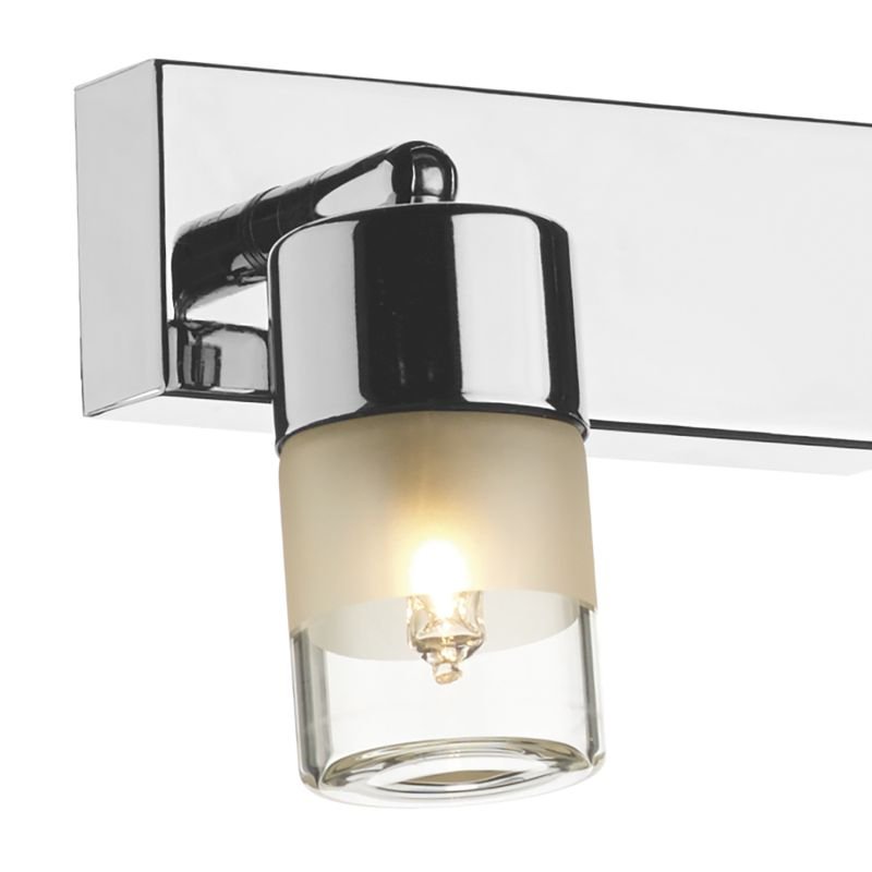 Bathroom Lights - Artemis - Bathroom Clear and Frosted Glass Double Spotlights Dar-ART7750 - Artemis - Bathroom Clear and Frosted Glass Double Spotlights