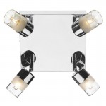 Artemis - Bathroom Chrome 4 Light Spotlights with Clear & Frosted Glass Artemis - Bathroom Chrome 4 Light Spotlights with Clear & Frosted Glass