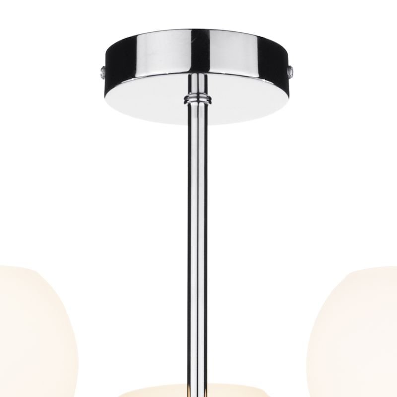 Ceiling Lights - Aruba - Opal Glass with Polished Chrome 5 Light Centre Fitting Dar-ARU0550 - Aruba - Opal Glass with Polished Chrome 5 Light Centre Fitting