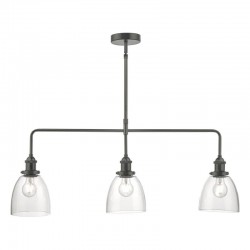 Arvin - Antique Chrome 3 Light over Island Fitting with Clear Glass Arvin - Antique Chrome 3 Light over Island Fitting with Clear Glass