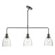 Dar-ARV0361 - Arvin - Clear Glass with Antique Chrome 3 Light over Island Fitting