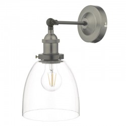 Arvin - Antique Chrome Wall Lamp with Clear Glass Arvin - Antique Chrome Wall Lamp with Clear Glass